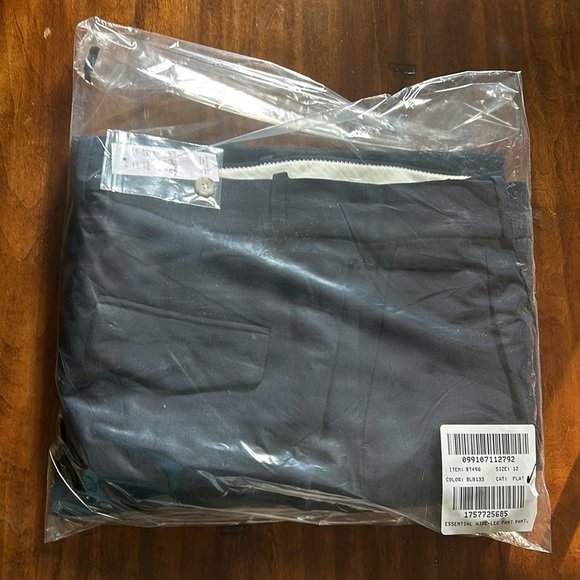 J Crew Wide leg essential pant in Italian city wool blend BT496 Size 12 Blue - Picture 6 of 6